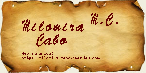 Milomira Cabo vizit kartica